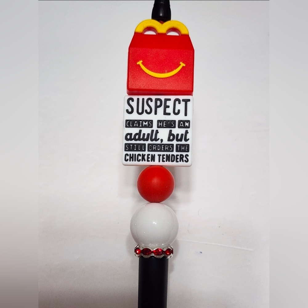Happy Meal Funny Beaded Pen Chicken Tenders Gift Stocking Stuffer Mc Suspect